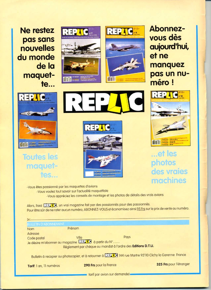 Replic 012 - Bf-109C, Cessna Bird Dog, SPAD VII, JG77